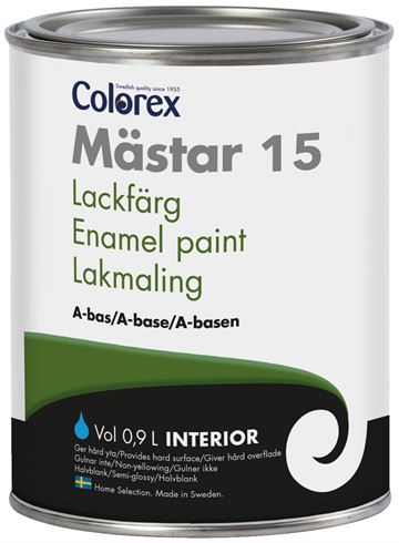 Træmaling - Colorex - Lakmaling - Akrylat - glans 15 - vandbaseret - specialfarve - halvmat - 0,9 l